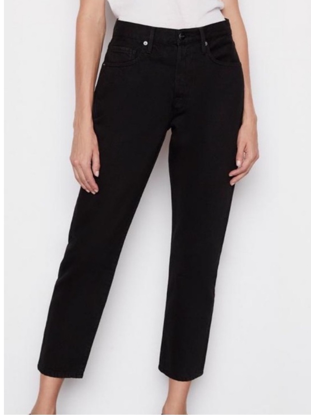 Frame Le Original high-rise straight jeans black Sz 25 women’s